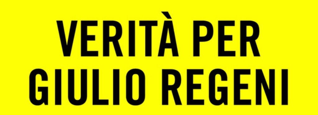 Campagna di Amnesty International “VERITÀ PER GIULIO REGENI”