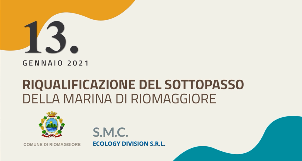 Prima fase degli interventi per la riqualificazione del sottopasso della Marina di Riomaggiore.