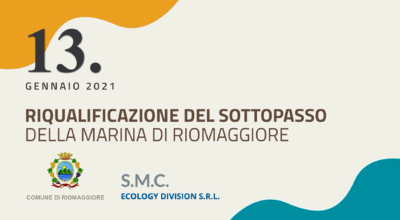 Prima fase degli interventi per la riqualificazione del sottopasso della Marina di Riomaggiore.