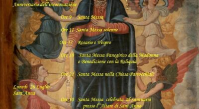 Parrocchia San Giovanni Battista Santuario Nostra Signora di Montenero – Riomaggiore: 128° Anniversario dell’Incoronazione