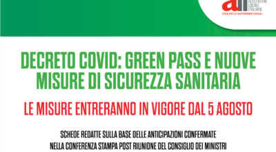 Decreto Green pass, le principali novità nelle schede ALI