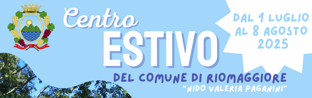 Apertura iscrizioni CENTRO ESTIVO 2025 per BAMBINI DA 6 MESI A 6 ANNI
